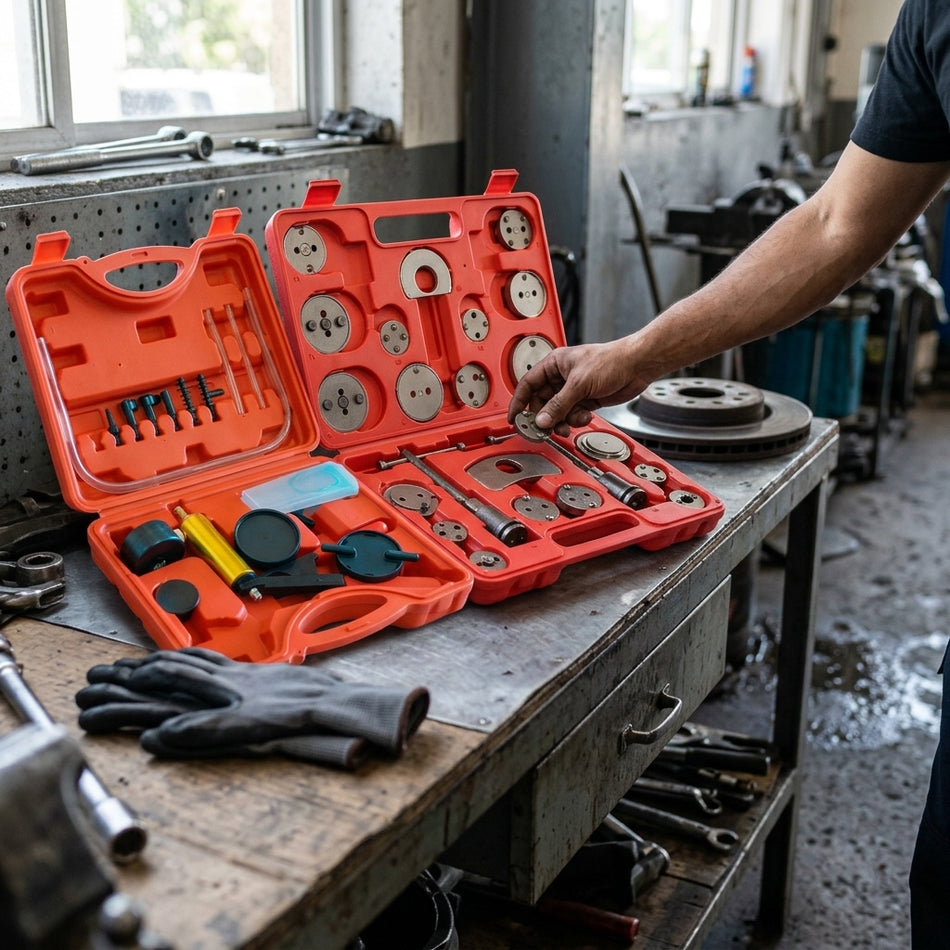 Combo Mordazas de Freno + Purgador Bomba Vacío + Guantes