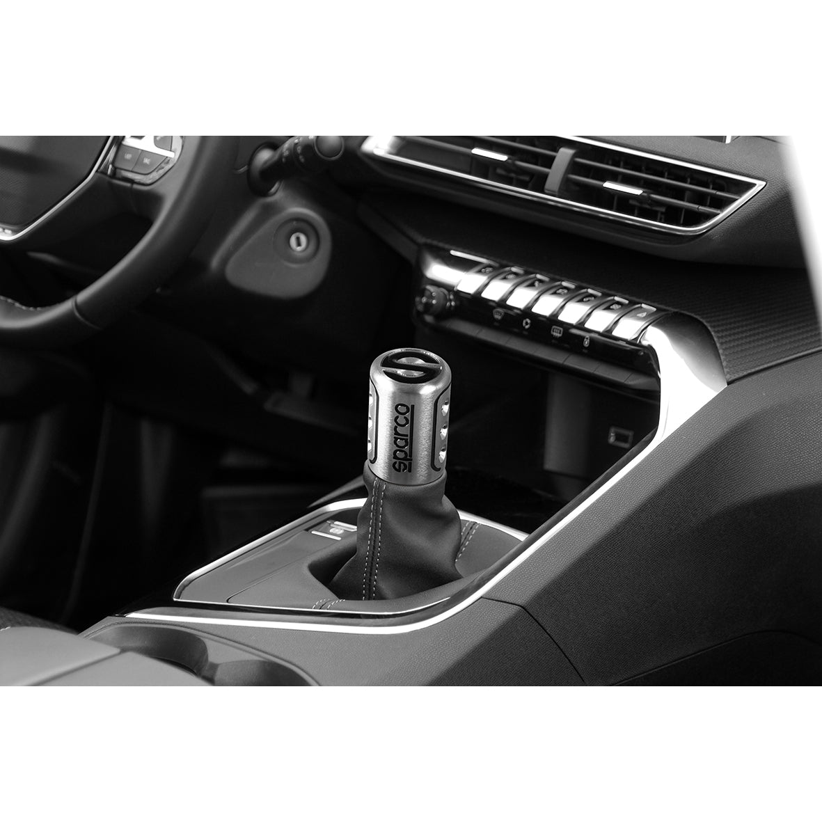Pomo Bocha de Cambios Sparco Racing Aluminio Plateado-Accesorios-Multishop Uruguay