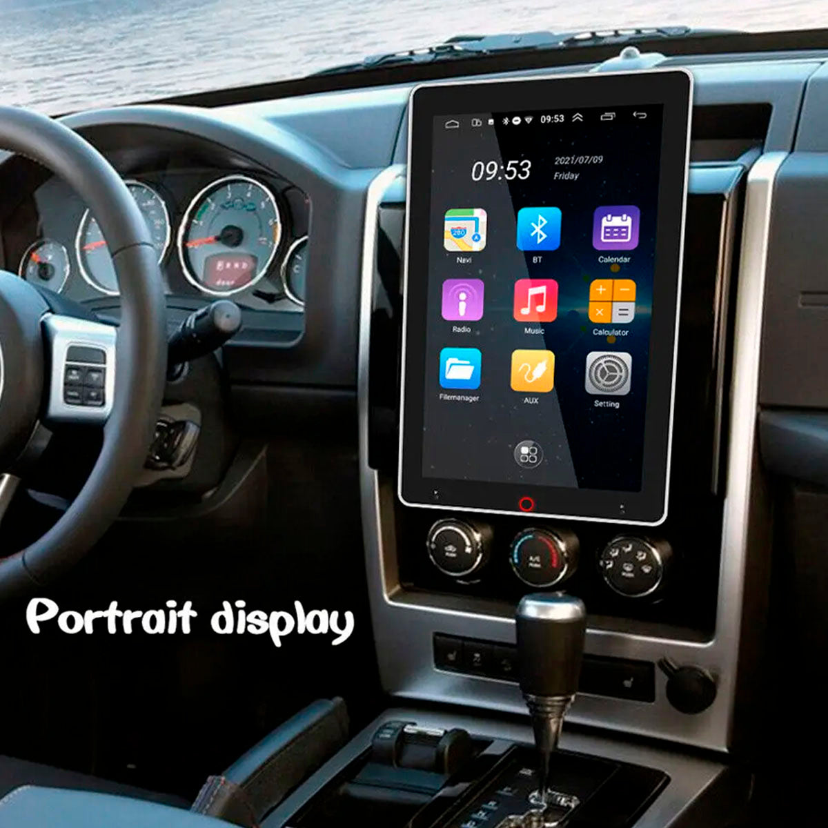 Radio 2 Din Pantalla 10" Giratoria Android-10 Pulgadas-Multishop Uruguay