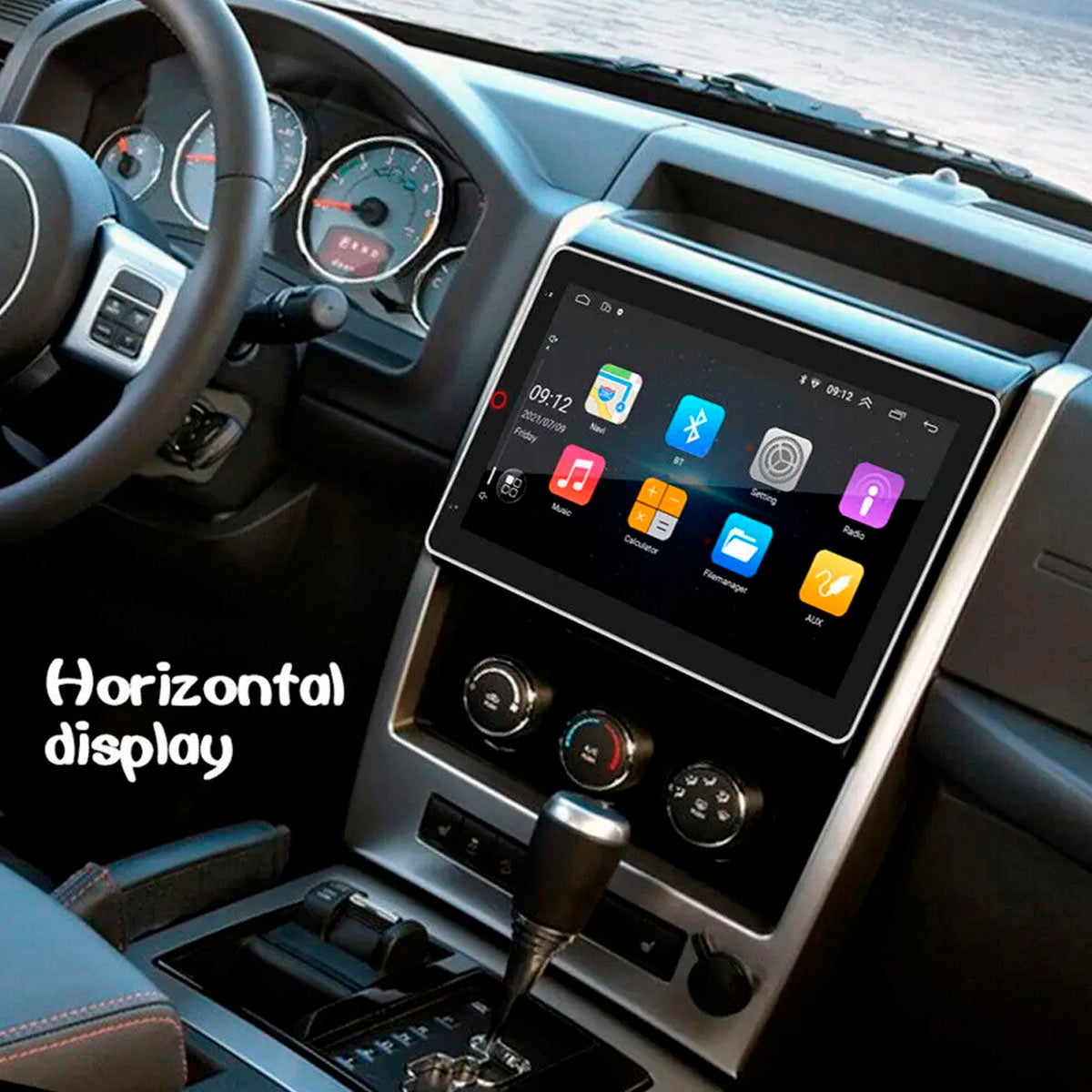 Radio 2 Din Pantalla 10" Giratoria Android-10 Pulgadas-Multishop Uruguay