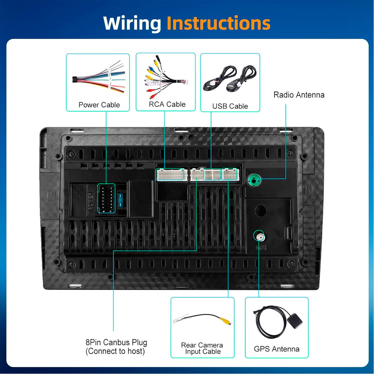 Radio Android 15 10” 4+64GB – CarPlay y Bluetooth-Radios-Multishop Uruguay
