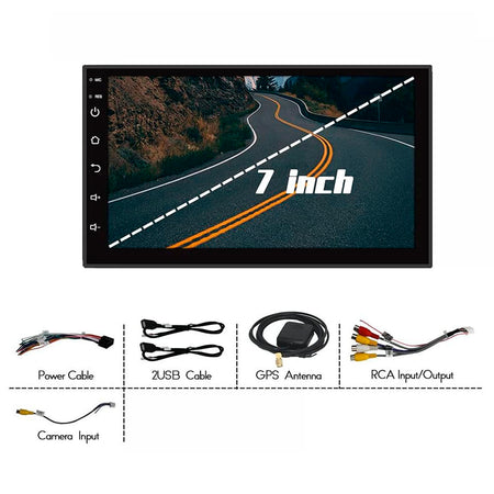 Radio Android 15 Doble DIN – Pantalla Táctil 7” HD + CarPlay-Radios-Multishop Uruguay
