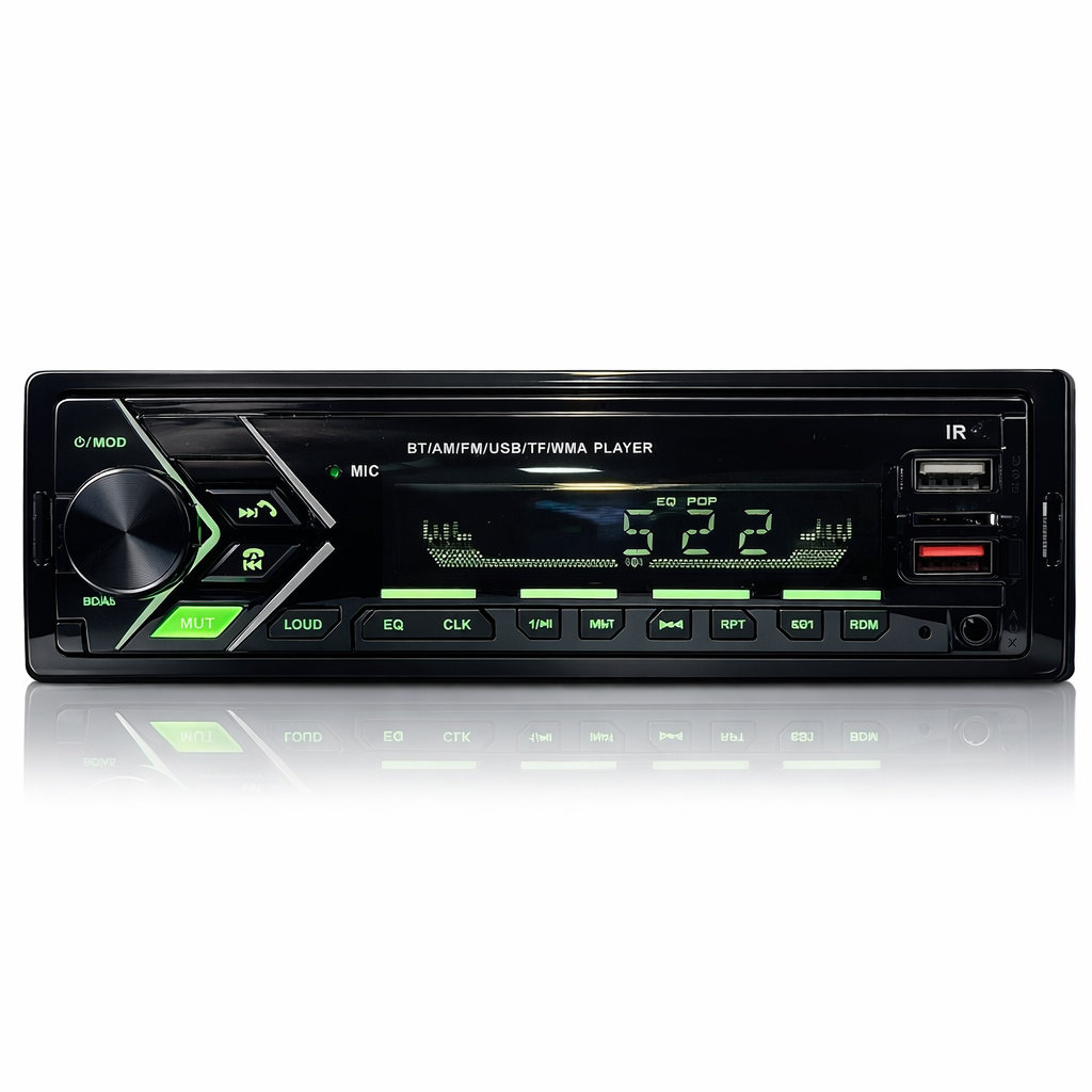 Radio Auto Bluetooth USB MP3 – 1 DIN Universal-Radios-Multishop Uruguay