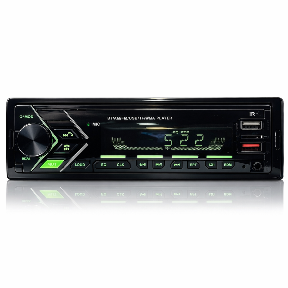 Radio Auto Bluetooth USB MP3 – 1 DIN Universal-Radios-Multishop Uruguay