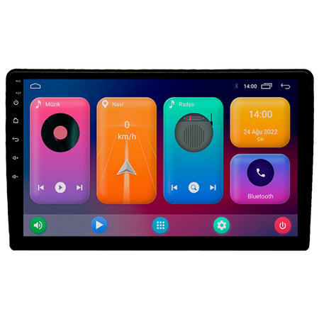Radio Doble Din 10" Android 15 4+64Gb Fm/Am-10 Pulgadas-Multishop Uruguay