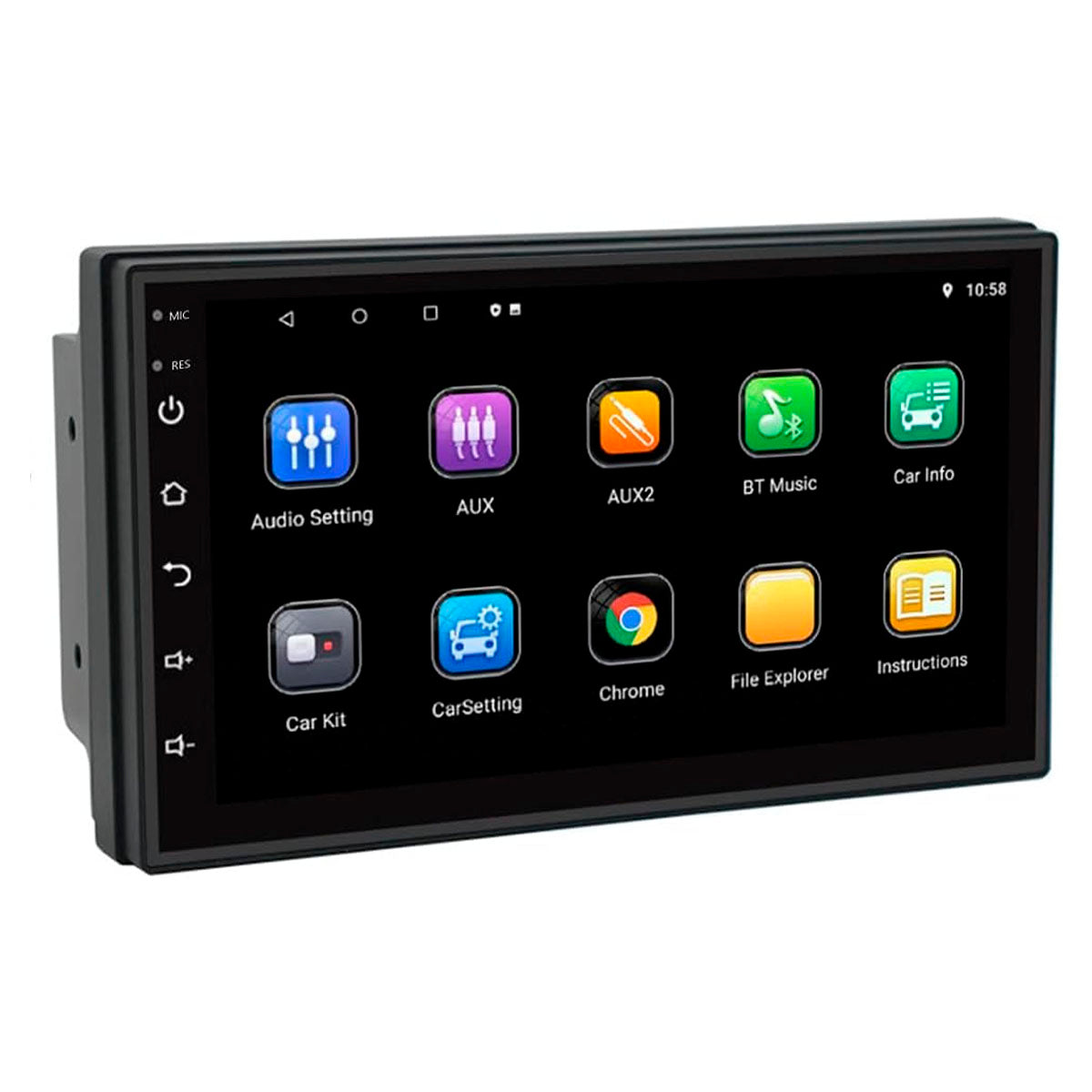 Radio Doble Din 7" Android 15 4+64Gb Fm/Am-7 Pulgadas-Multishop Uruguay
