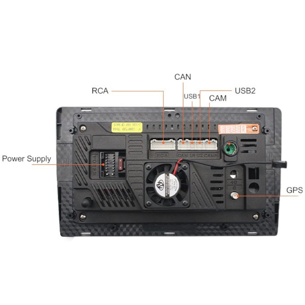 Radio Doble Din 9" Android 15 4+64Gb Fm Con Perillas-9 Pulgadas-Multishop Uruguay