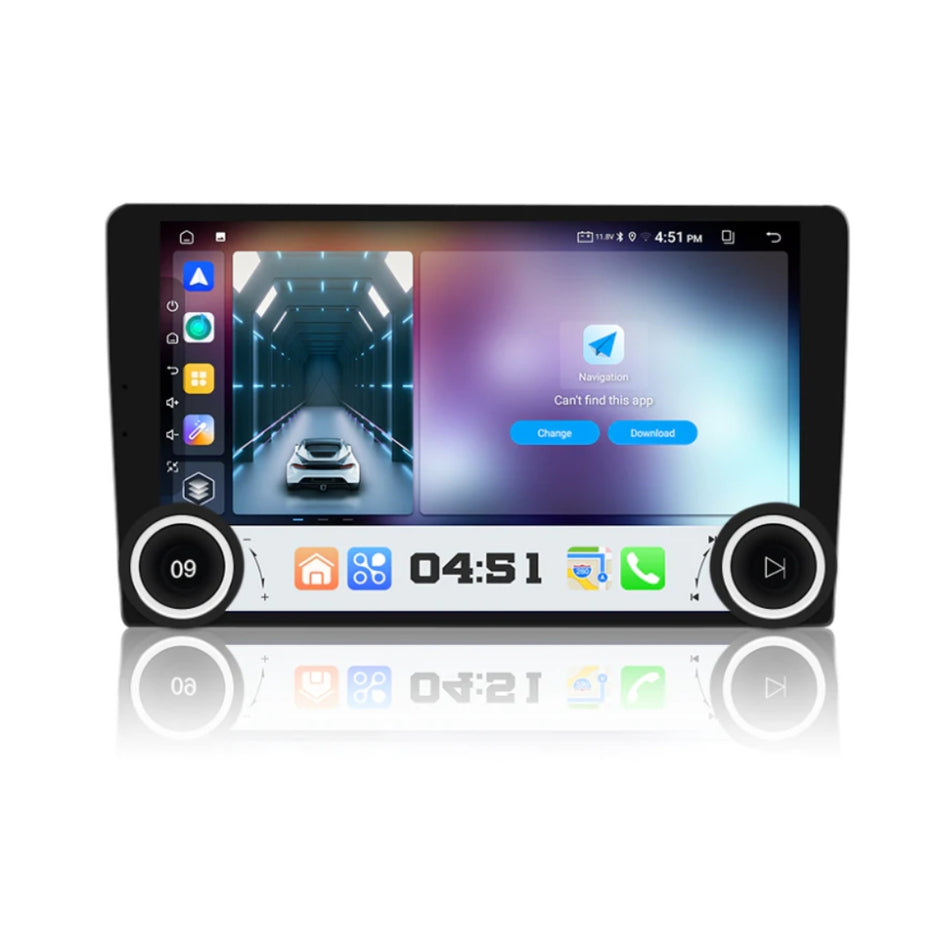 Radio Doble Din 9" Android 15 4+64Gb Fm Con Perillas-9 Pulgadas-Multishop Uruguay