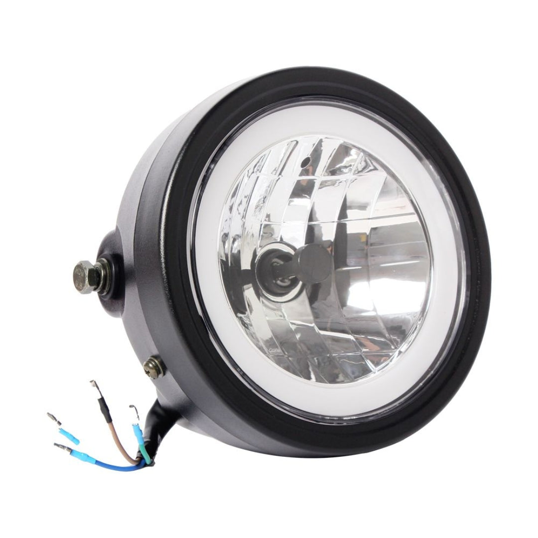 Semi Óptico LED GS/Titan con Aro DRL Blanco-Ópticas motos-Multishop Uruguay