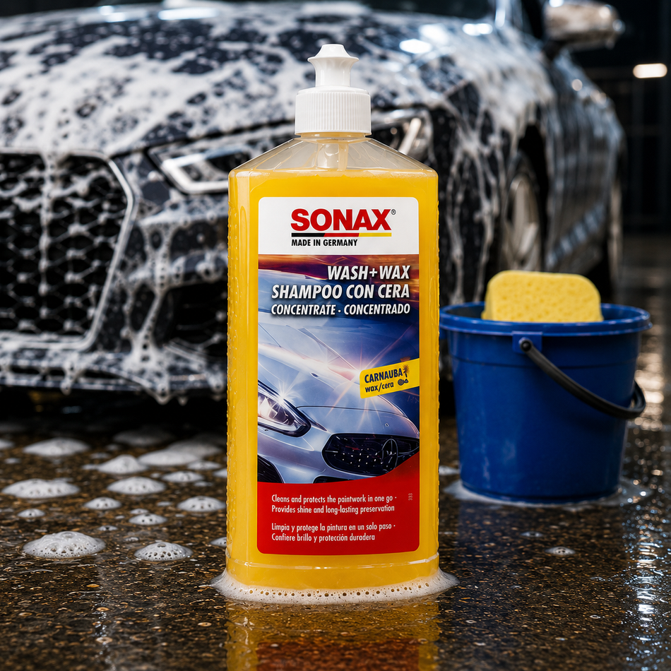 Shampoo con Cera Carnauba Sonax 500ml-Estética Automotriz-Multishop Uruguay