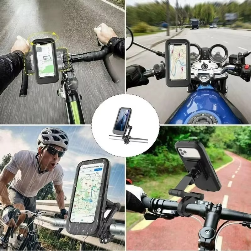 Soporte Celular Moto y Bici Resistente al Agua 360°-Soporte celular motos-Multishop Uruguay