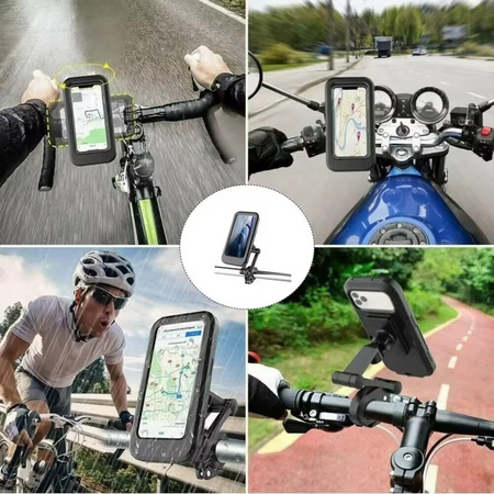 Soporte Celular Moto y Bici Resistente al Agua 360°-Soporte celular motos-Multishop Uruguay