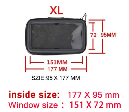 Soporte celular motos funda Impermeable XL-Accesorios Motos-Multishop Uruguay