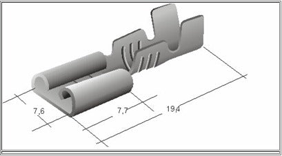 Terminal Hembra Bosch Universal Sin Traba x100-Portalamparas Y Terminales-Multishop Uruguay