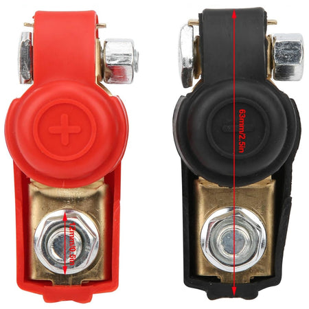 Terminales batería auto cobre puro semi aislados-Accesorios-Multishop Uruguay