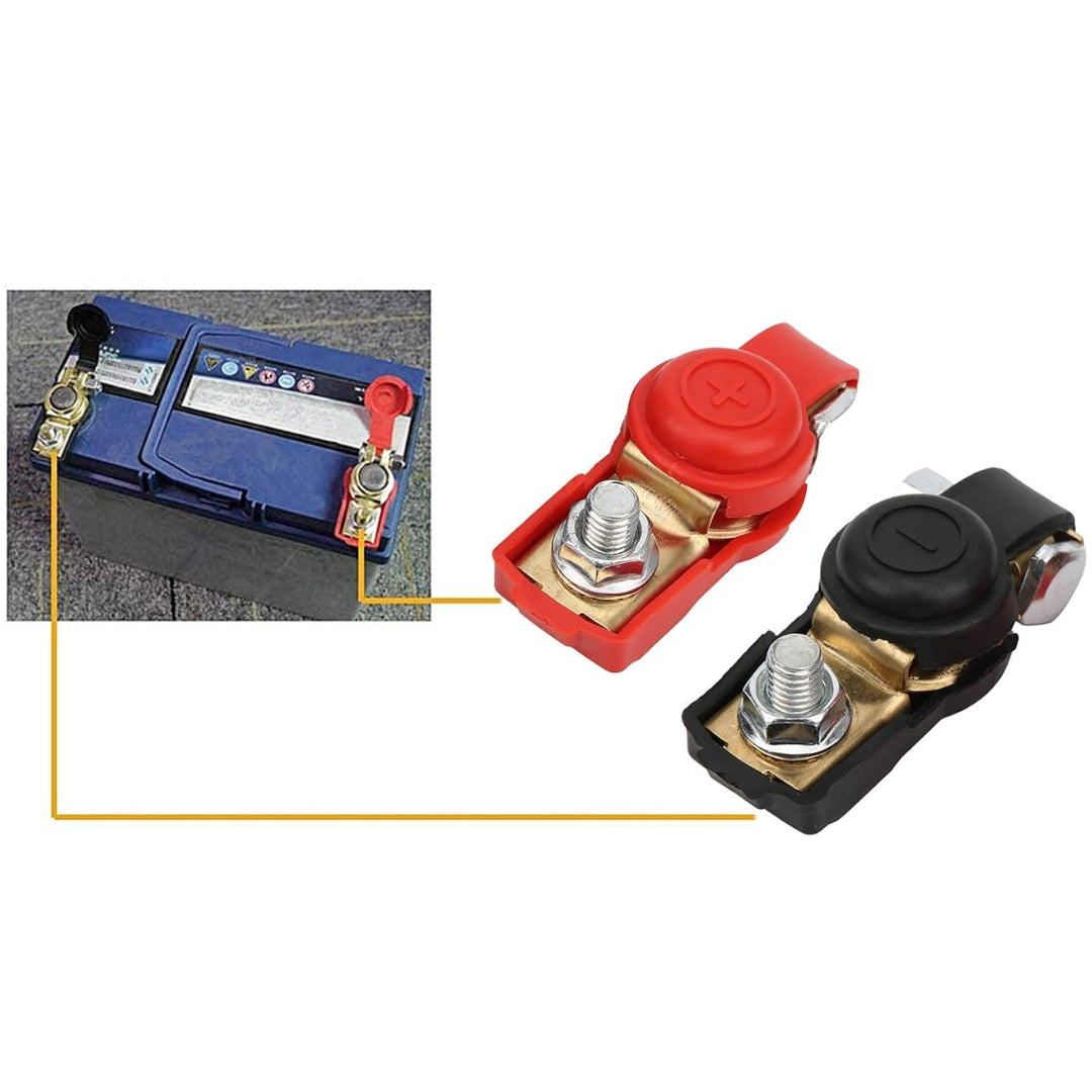 Terminales batería auto cobre puro semi aislados-Accesorios-Multishop Uruguay