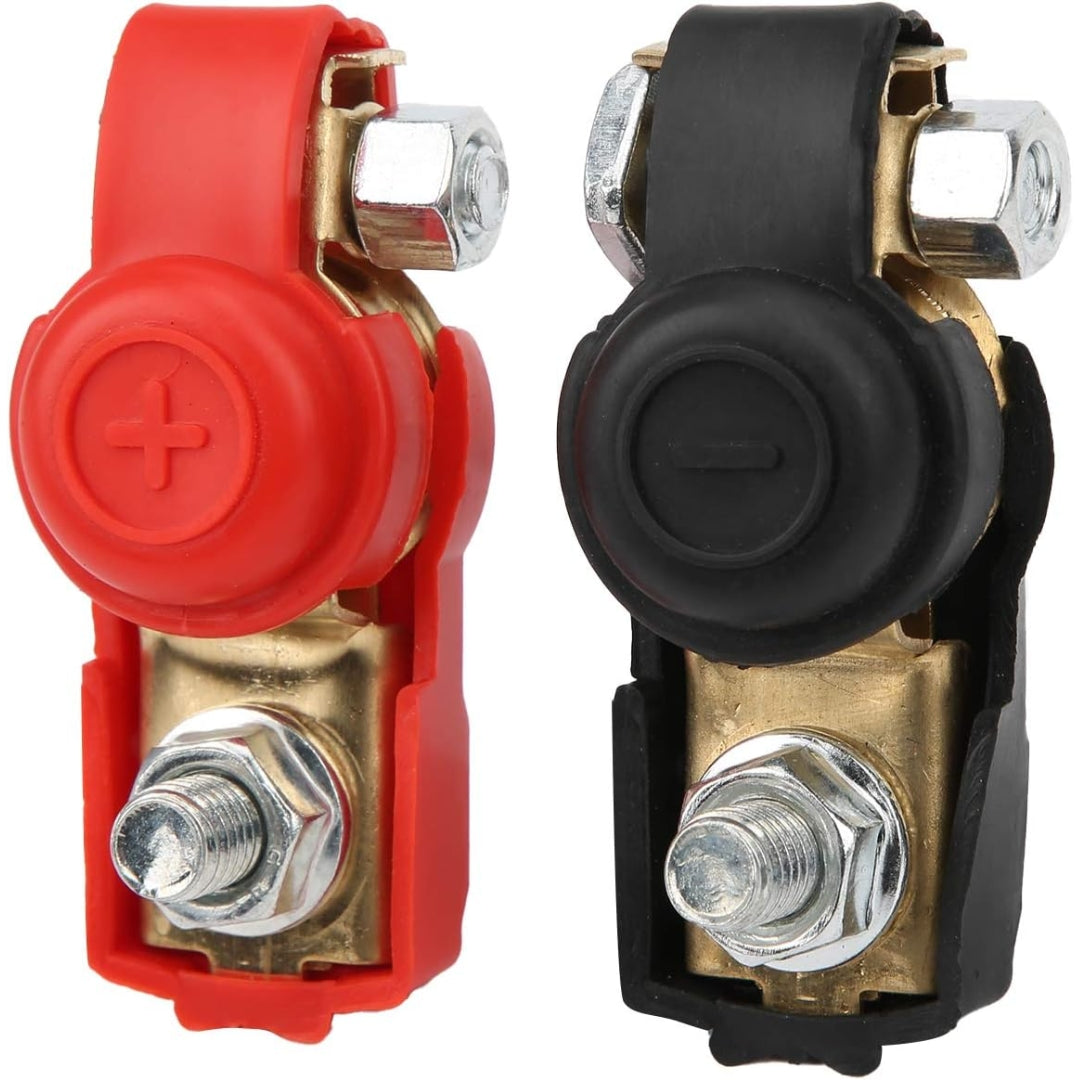 Terminales batería auto cobre puro semi aislados-Accesorios-Multishop Uruguay