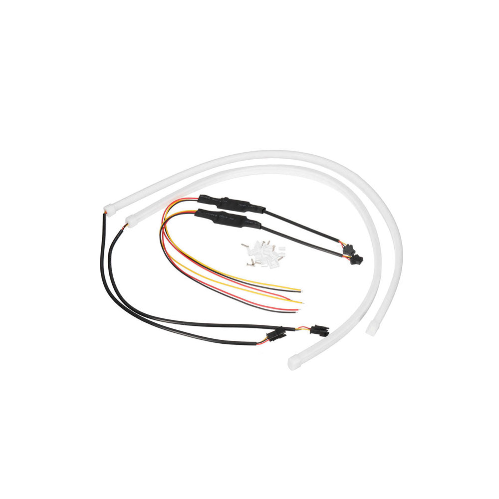 Tira Luz Led Auto Flexible Silicona Blanca/Azul Diurna-Faros Diurnos-Multishop Uruguay