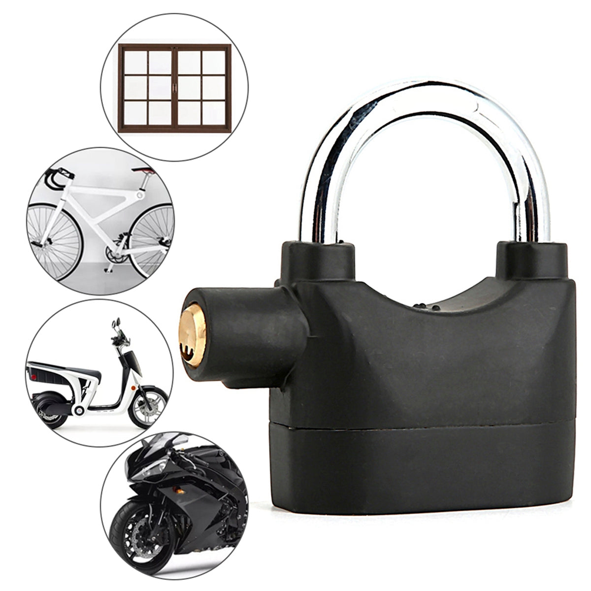 Traba Moto Con Alarma Para Transmisión-Accesorios-Multishop Uruguay