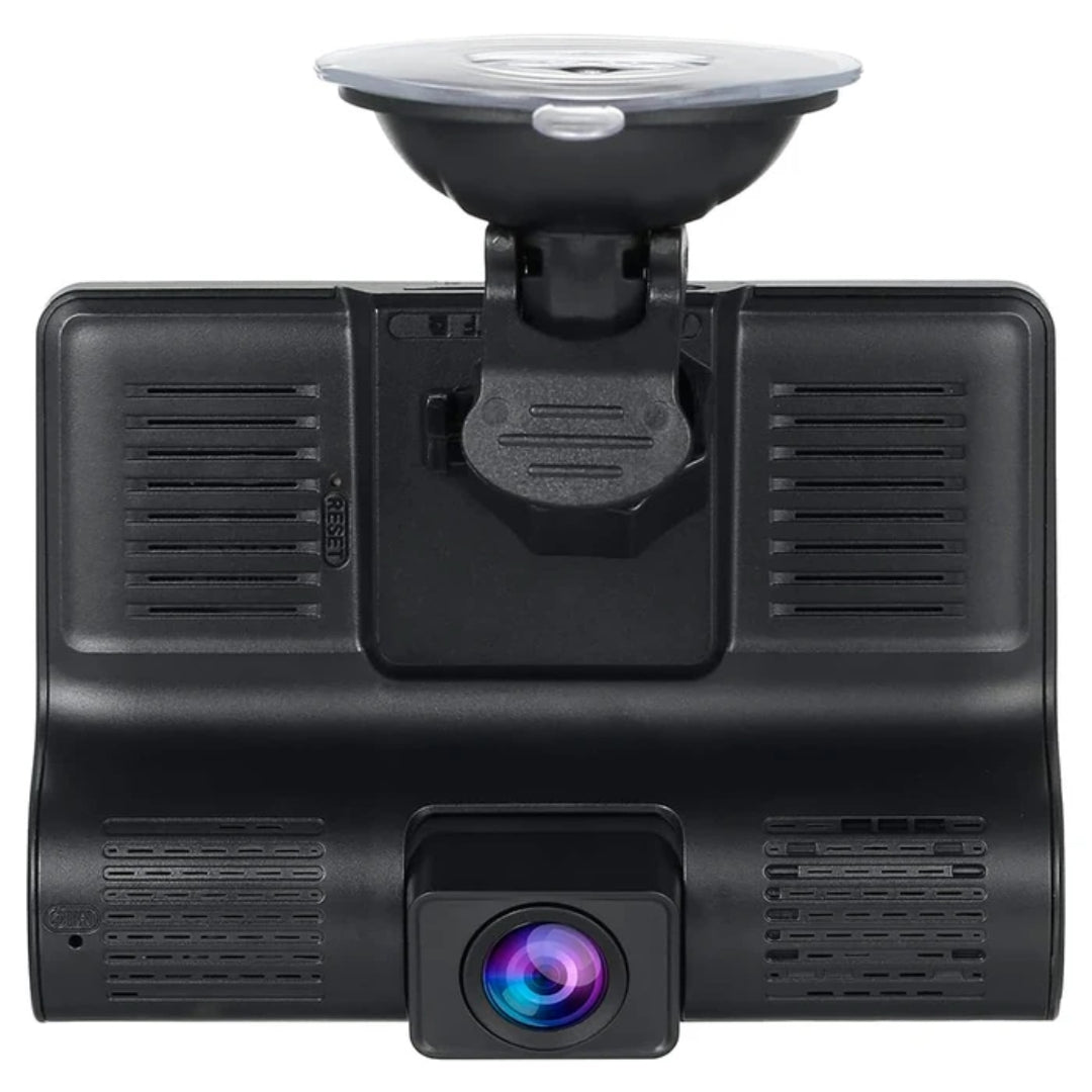 Triple Cámara DVR Auto Frontal Interior y Reversa-Camaras de Reversa-Multishop Uruguay