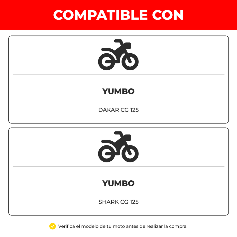 Tubo Admision Moto 125 Yumbo Dakar Shark-Admision motos-Multishop Uruguay