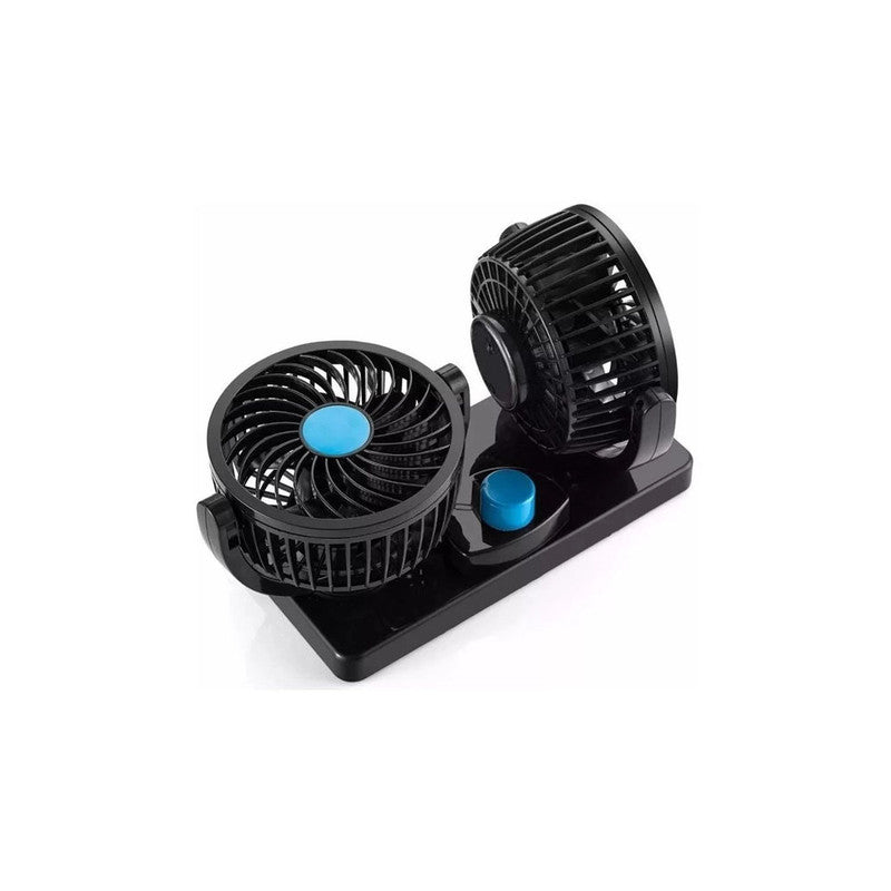 Ventilador Plastico 12V doble-Ventiladores-Multishop Uruguay