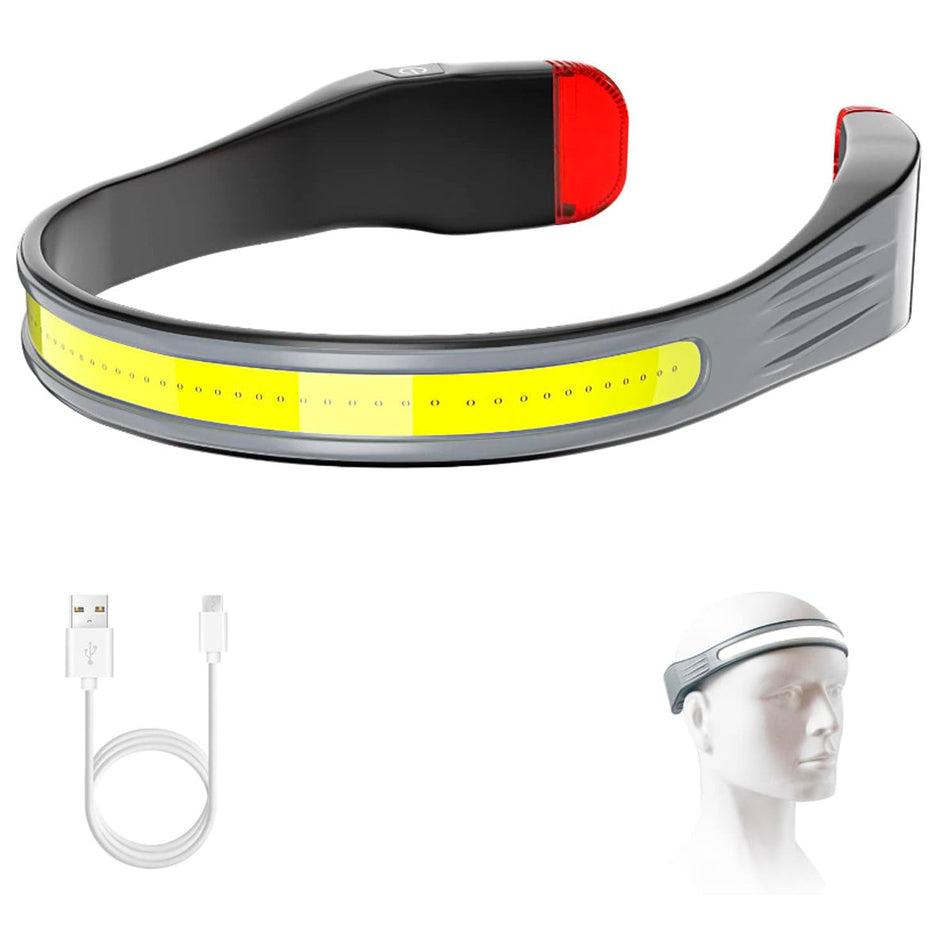 Vincha Led Gran Angular Recargable USB-C 230°-Linternas-Multishop Uruguay